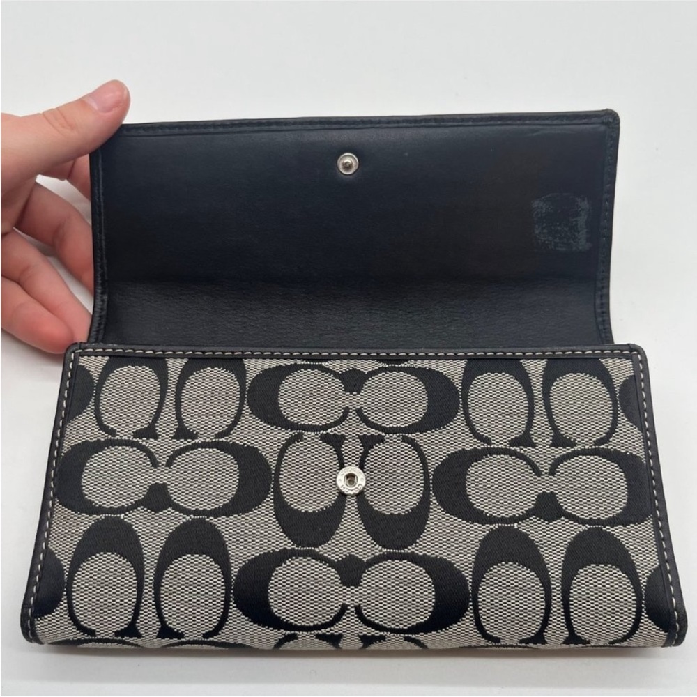 Coach Black and Gray Wallet - Picture 3 of 8